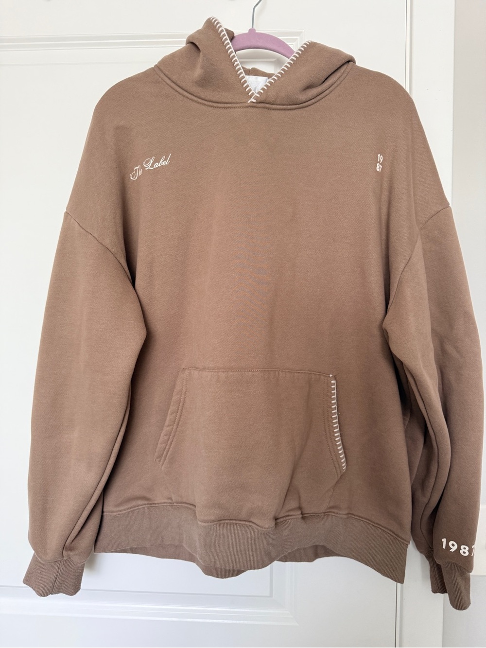 Taupe 1987 Label Hoodie
